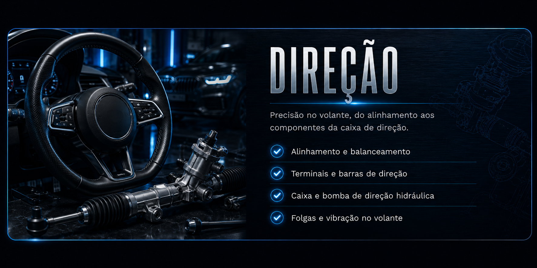 Direção - alinhamento e componentes